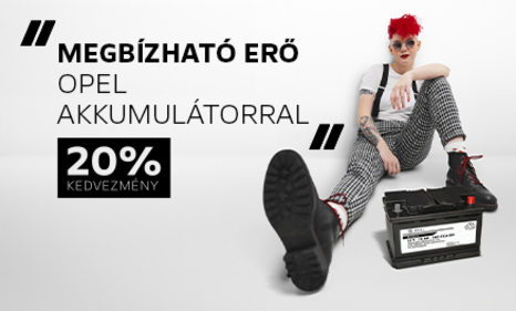 20% kedvezmény az Opel akkumulátorokra