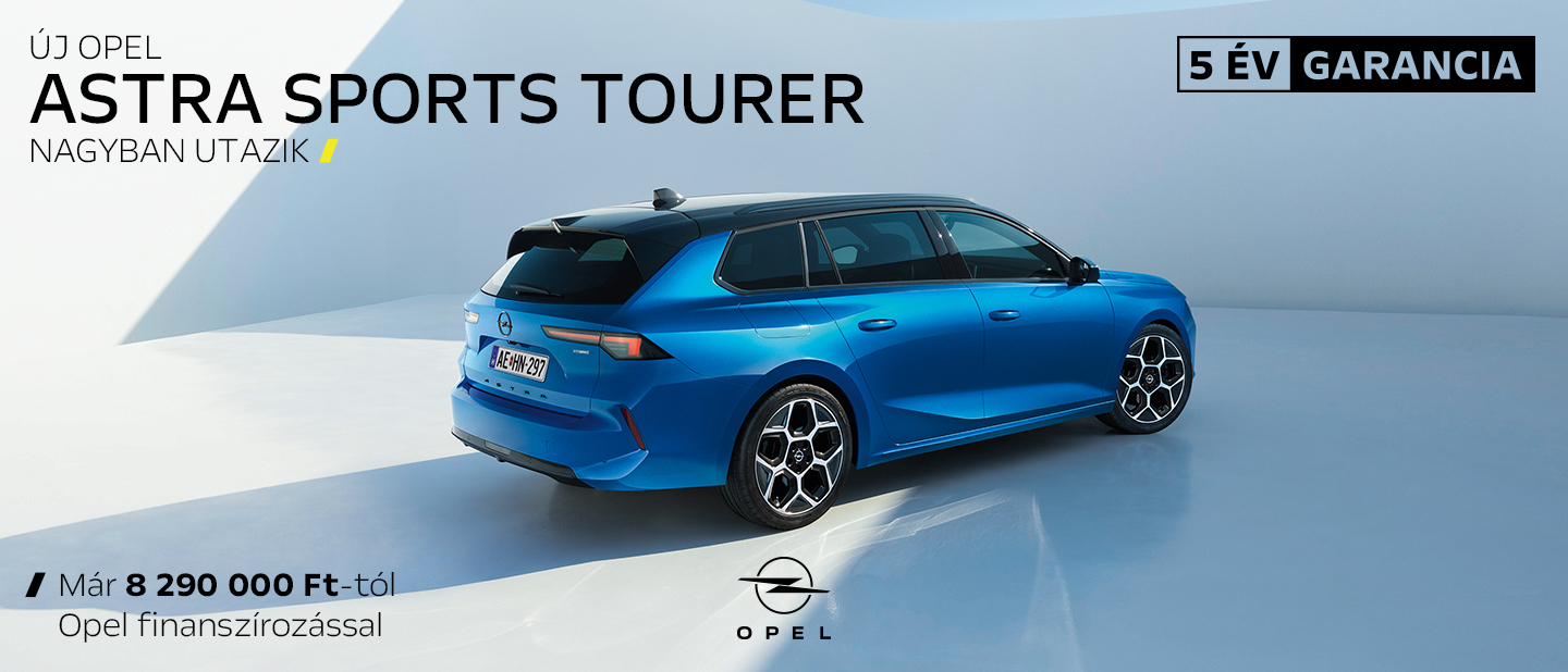 Új generációs Opel Astra Sports Tourer. Nagyban utazik.